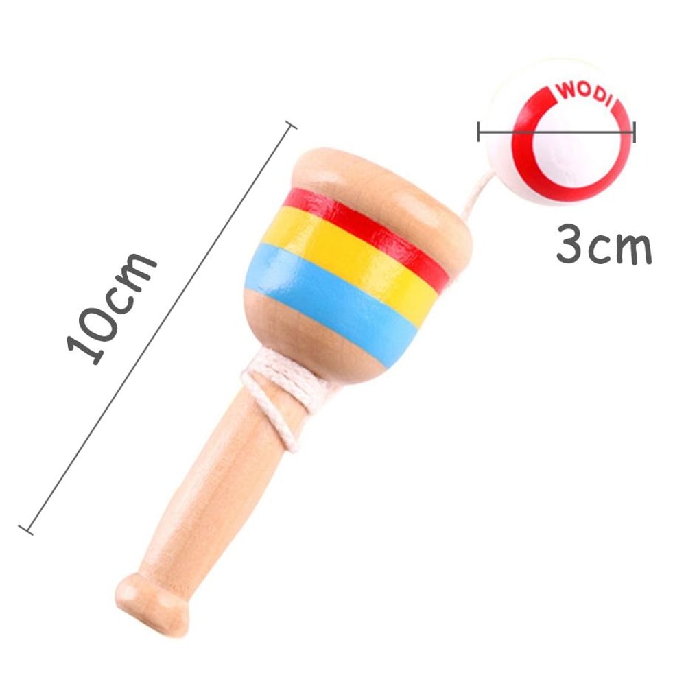 Wooden Juggling Ball Outdoor Sports Toy for Kids Hand-Eye Coordination Training