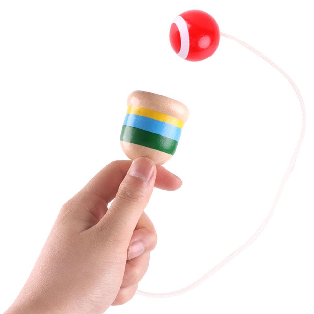Wooden Juggling Ball Outdoor Sports Toy for Kids Hand-Eye Coordination Training