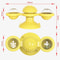 Interactive Cat Turntable Scratch Toy with Suction Cup Base, Windmill Ball Dispenser & Scratching Fun