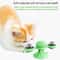 Interactive Cat Turntable Scratch Toy with Suction Cup Base, Windmill Ball Dispenser & Scratching Fun