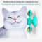 Interactive Cat Turntable Scratch Toy with Suction Cup Base, Windmill Ball Dispenser & Scratching Fun