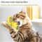 Interactive Cat Turntable Scratch Toy with Suction Cup Base, Windmill Ball Dispenser & Scratching Fun