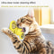 Interactive Cat Turntable Scratch Toy with Suction Cup Base, Windmill Ball Dispenser & Scratching Fun