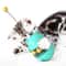 Interactive Cat Treat Dispensing Food Ball Tumbler Toy Blue Slow Feeder Puzzle Toy 2