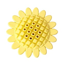 pet sunflower treat dispensing dog chew toy for teething & interactive play