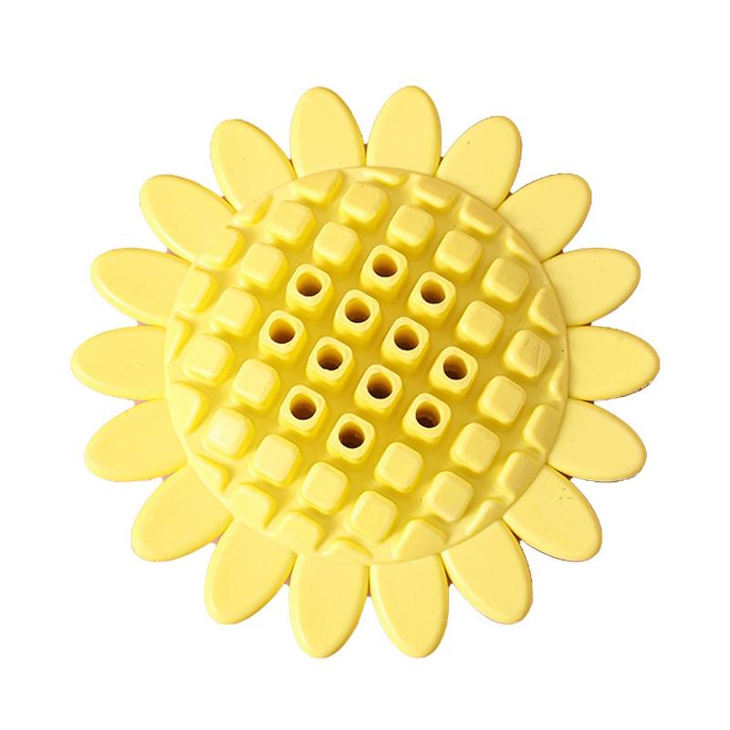 Pet Sunflower Treat Dispensing Dog Chew Toy for Teething & Interactive Play