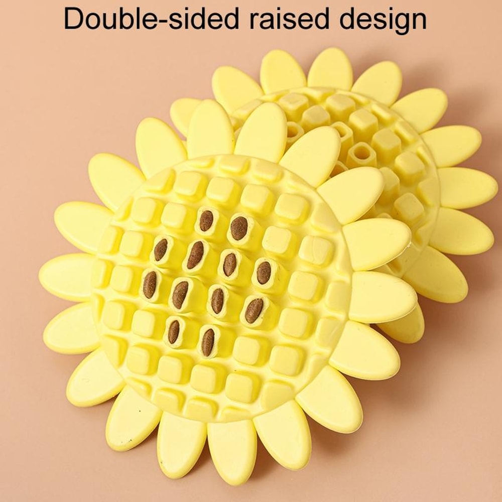 Pet Sunflower Treat Dispensing Dog Chew Toy for Teething & Interactive Play