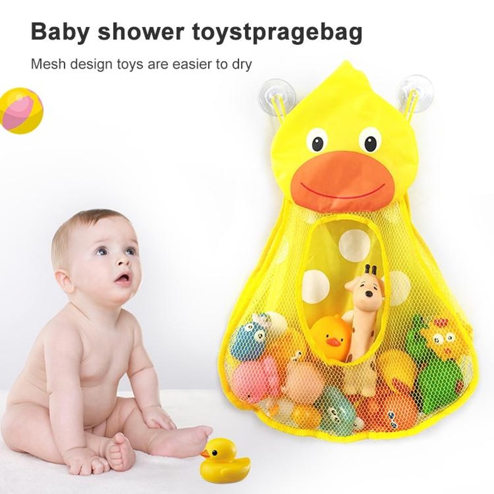 Frog Baby Bath Toy Storage Organizer Mesh Net With Suction Cups For Bathroom Storage 2