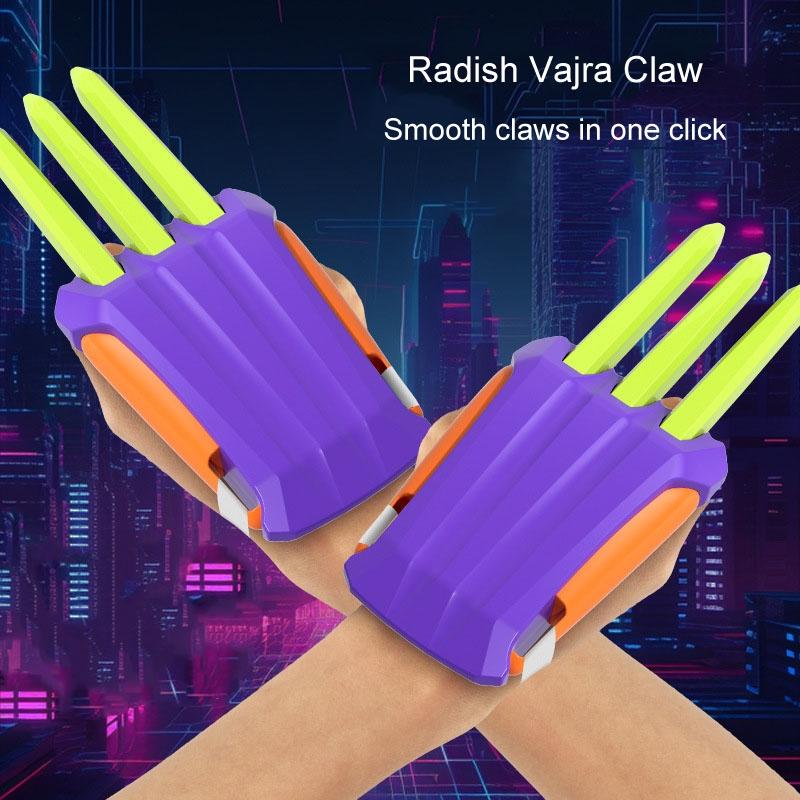 Radish Wolf Claw Retractable Catapult Stress Relief Toy for Kids Interactive Play