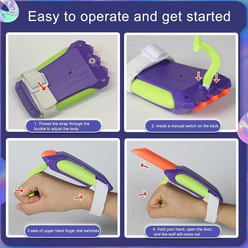 Radish Wolf Claw Retractable Catapult Stress Relief Toy for Kids Interactive Play