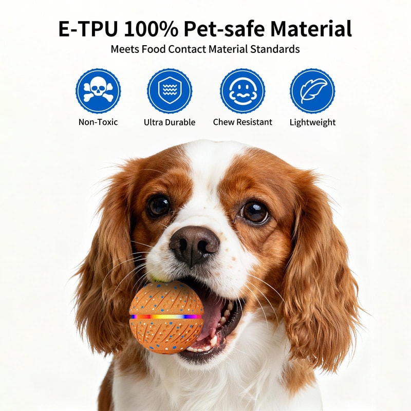 Smart Automatic Pet Toy Ball with LED Interactive Dog Training Ball for Boredom Relief
