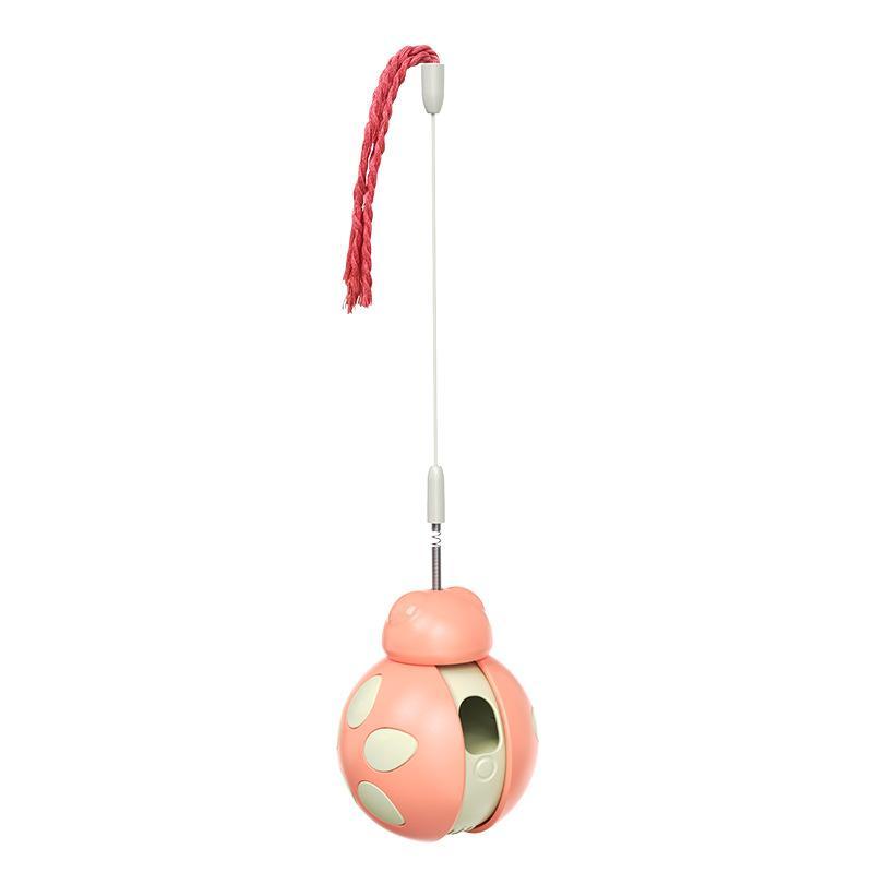 Tumbler Balance Beetle Cat Toy with Treat Dispenser & Teaser Stick Interactive Cat Toy