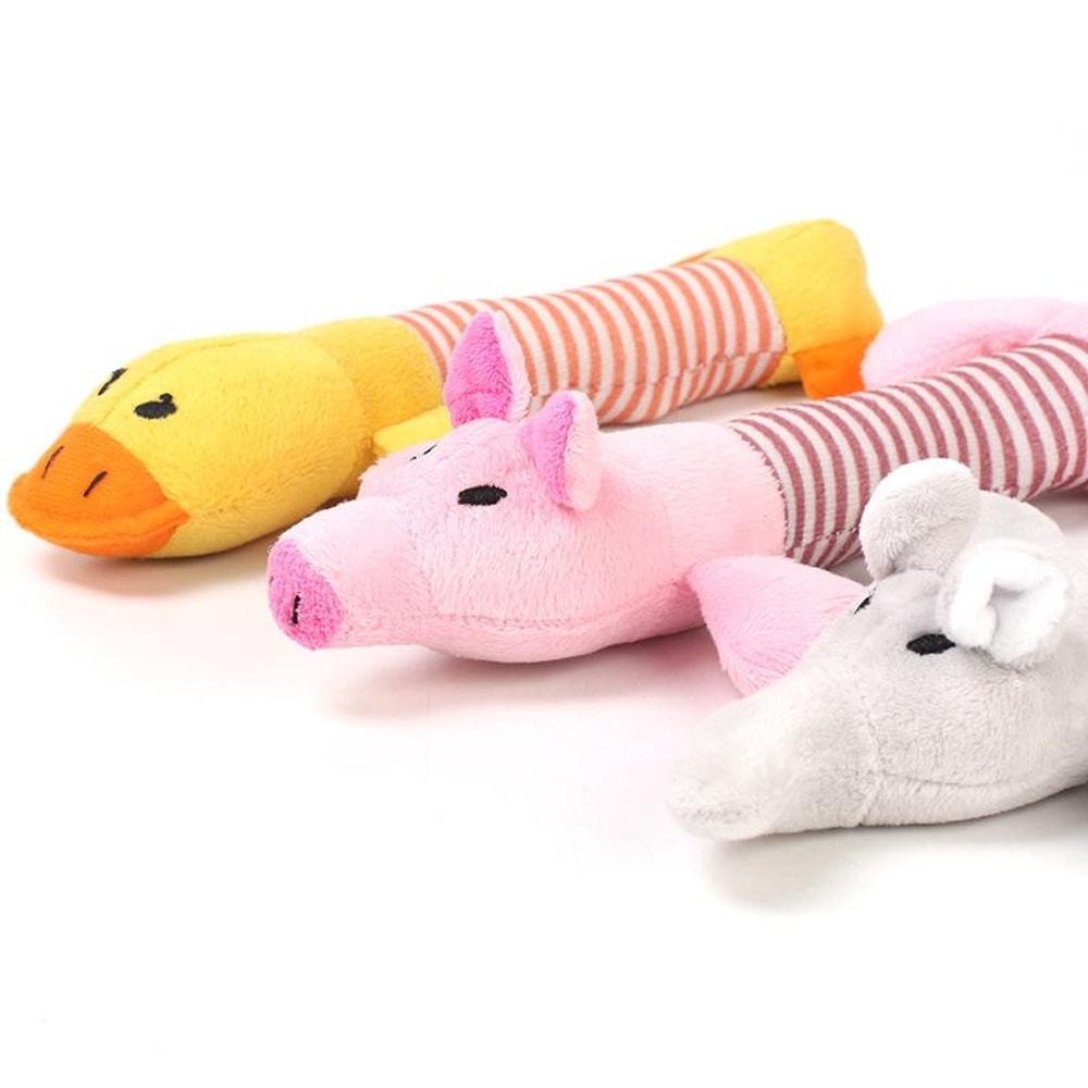 Cute Elephant Squeaky Plush Dog Toy Durable Chew Toy