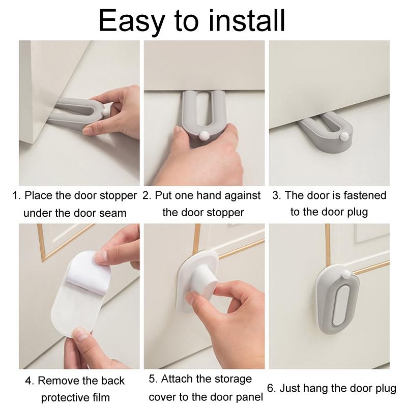Self-Adhesive door stopper Non-Slip door stop Silent Donut Wall Protector