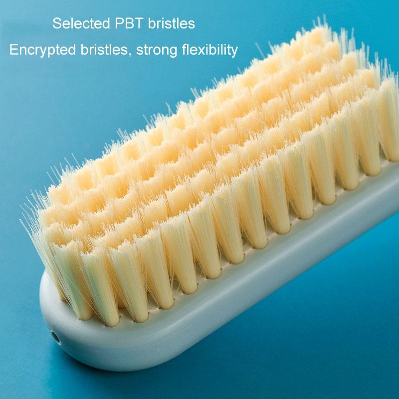 Long Handle Soft Bristle Shoe Cleaning Brush with Hook Ergonomic Multi-Use Household Scrub Brush