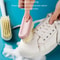 Long Handle Soft Bristle Shoe Cleaning Brush with Hook Ergonomic Multi-Use Household Scrub Brush