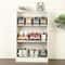 Space-Saving Shoe Organizer Rack with Double Layer Tray Stackable Shoe Storage (Pink)