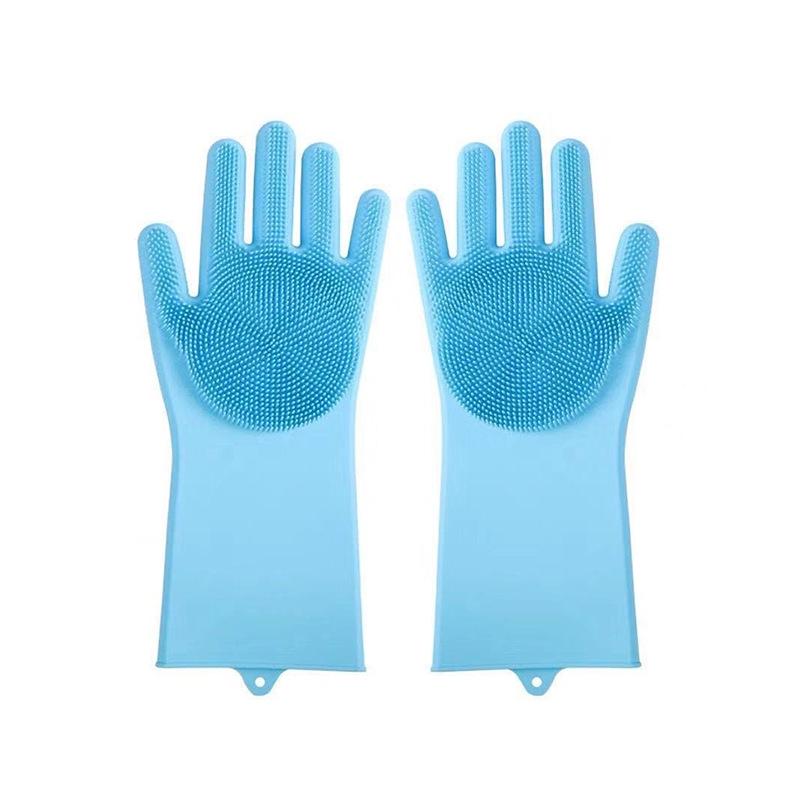 Reusable Silicone Dishwashing Gloves, Waterproof Kitchen Cleaning Gloves for Men & Women
