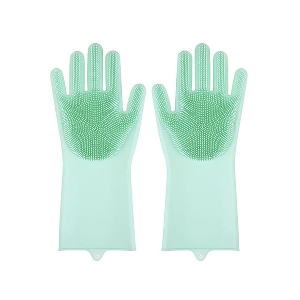 Reusable Silicone Dishwashing Gloves, Waterproof Kitchen Cleaning Gloves for Men & Women