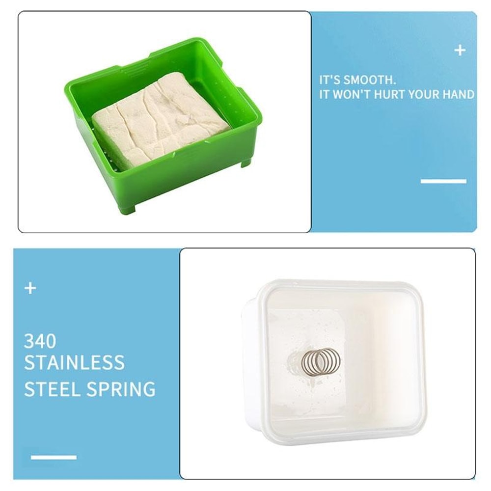 Built-In Tofu Press & Squeezer Kitchen Draining Machine White Green