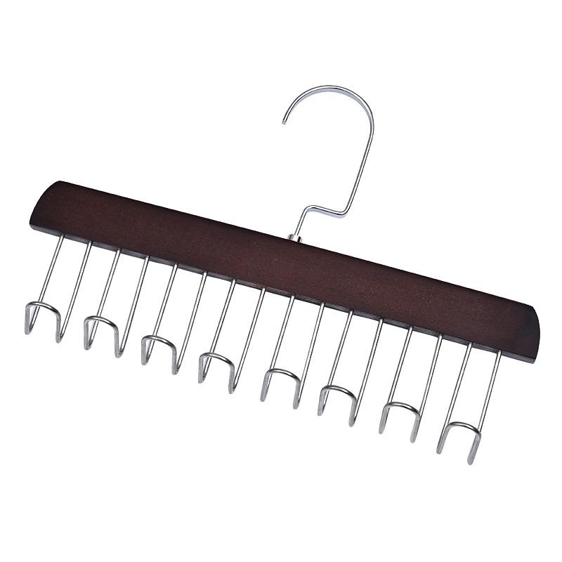 Wooden Sling Hanger Tie Organizer & Scarf Storage Rack Space Saving Wardrobe Drying Hanger