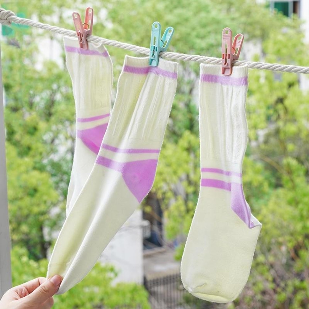 Sock Clips Laundry Clips Plastic Clothespins Basket Organizer for Home and Travel