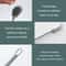 Long Handle Silicone Toilet Brush Black TPR Bathroom Cleaner 5