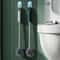 Long Handle Silicone Toilet Brush Black TPR Bathroom Cleaner 7