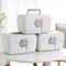 Double Layer Portable Medicine Box with Sealed Divided Storage & Childproof Safety Buckle