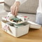 Double Layer Portable Medicine Box with Sealed Divided Storage & Childproof Safety Buckle