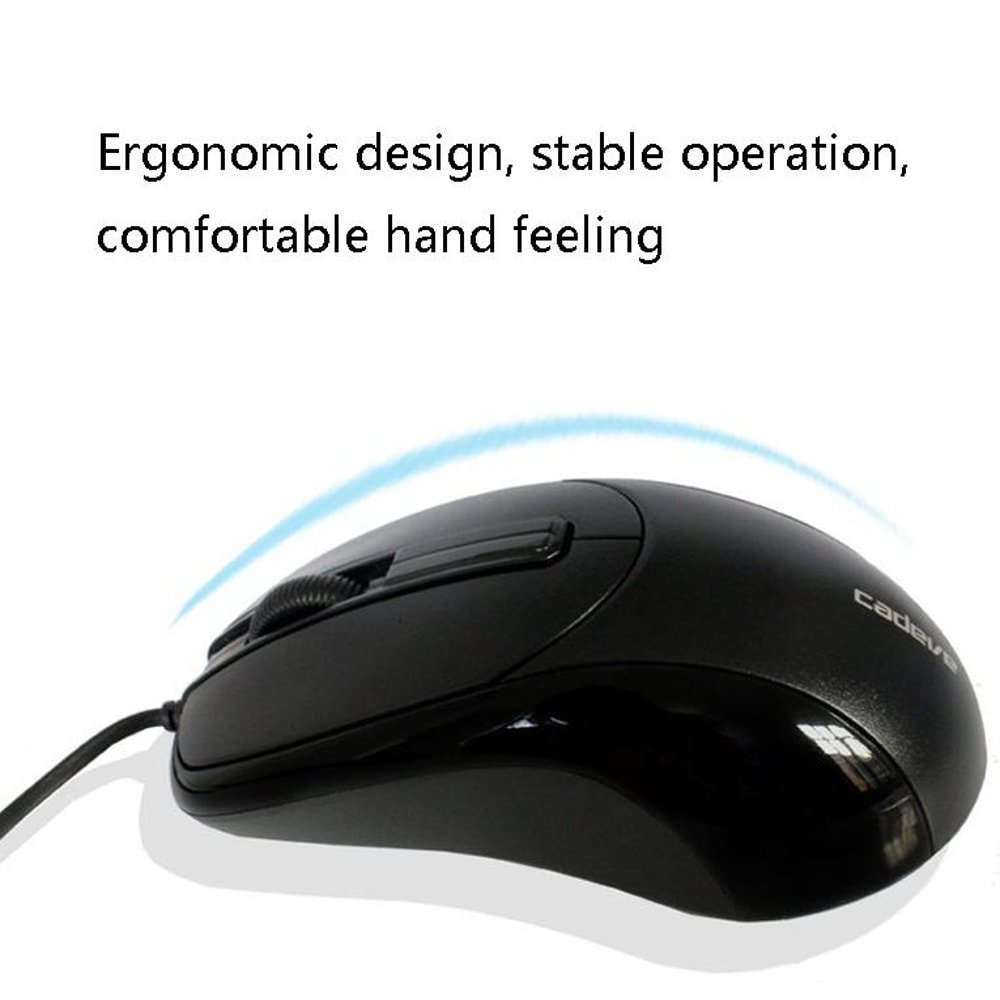 USB Wired Optical Mouse with Adjustable Button USB/PS2 Computer Mouse for Home & Office Use