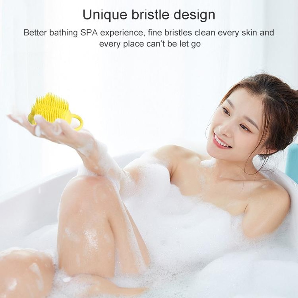 Silicone Cat Claw Bath Brush with Shampoo Dispenser Massage Shower Scrubber