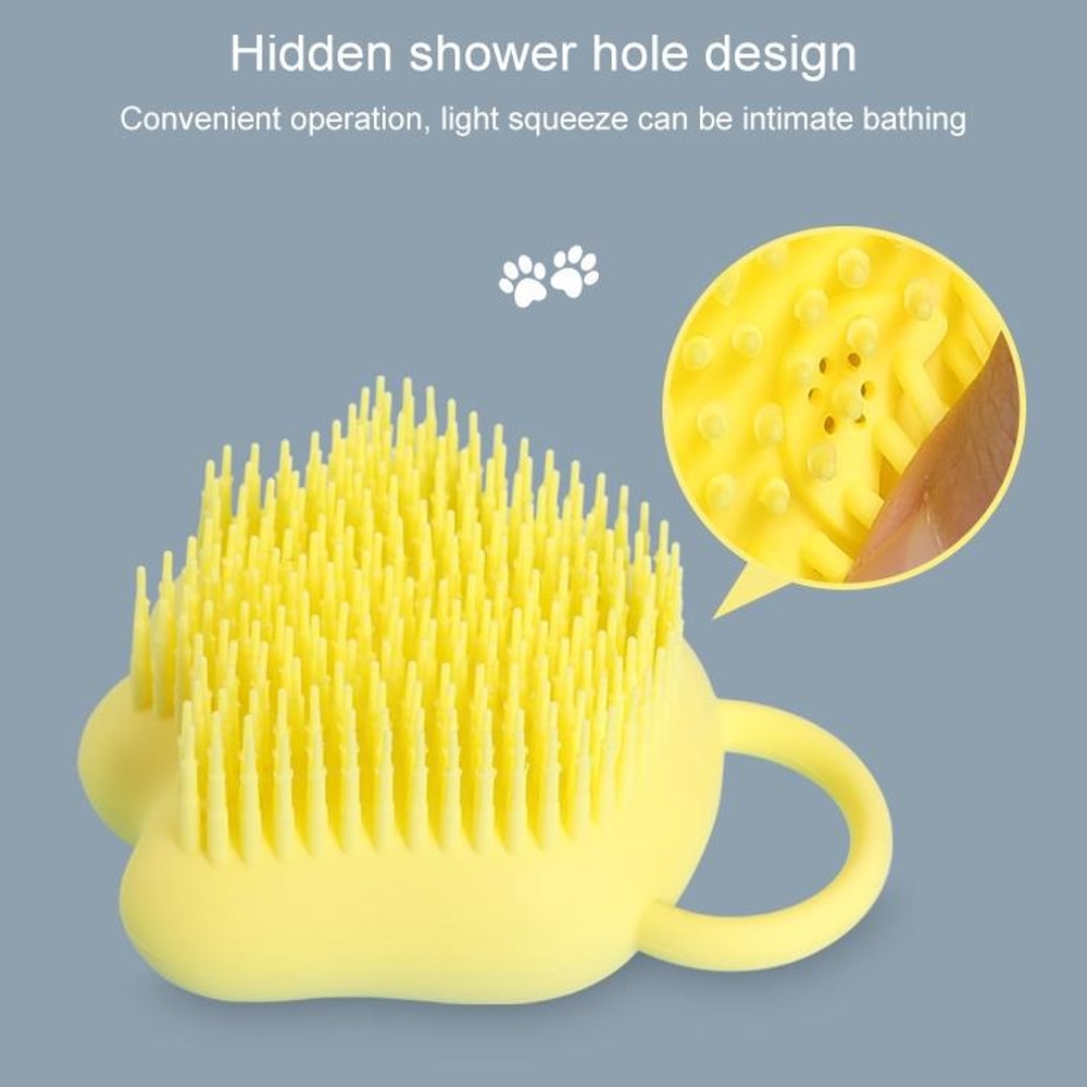 Silicone Cat Claw Bath Brush with Shampoo Dispenser Massage Shower Scrubber