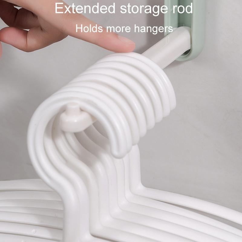 Balcony No Punch Foldable Clothes Hanger Rack Wall Mounted Adhesive Space Saving Organizer