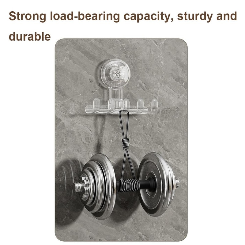 Multifunctional Suction Cup Hook Storage Rack Traceless Adhesive Wall Hook Organizer