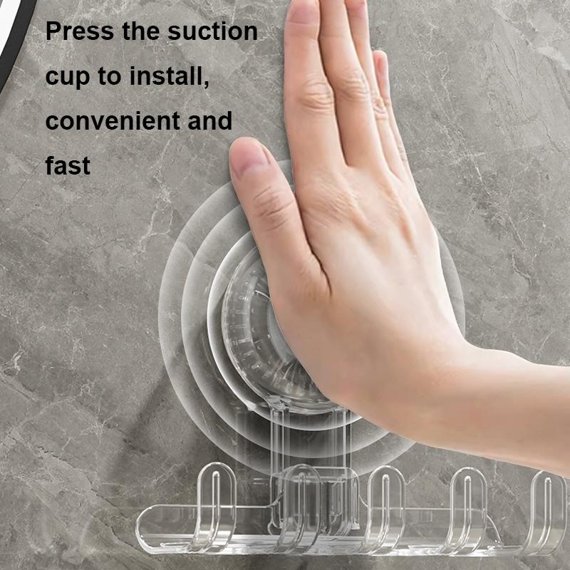Multifunctional Suction Cup Hook Storage Rack Traceless Adhesive Wall Hook Organizer