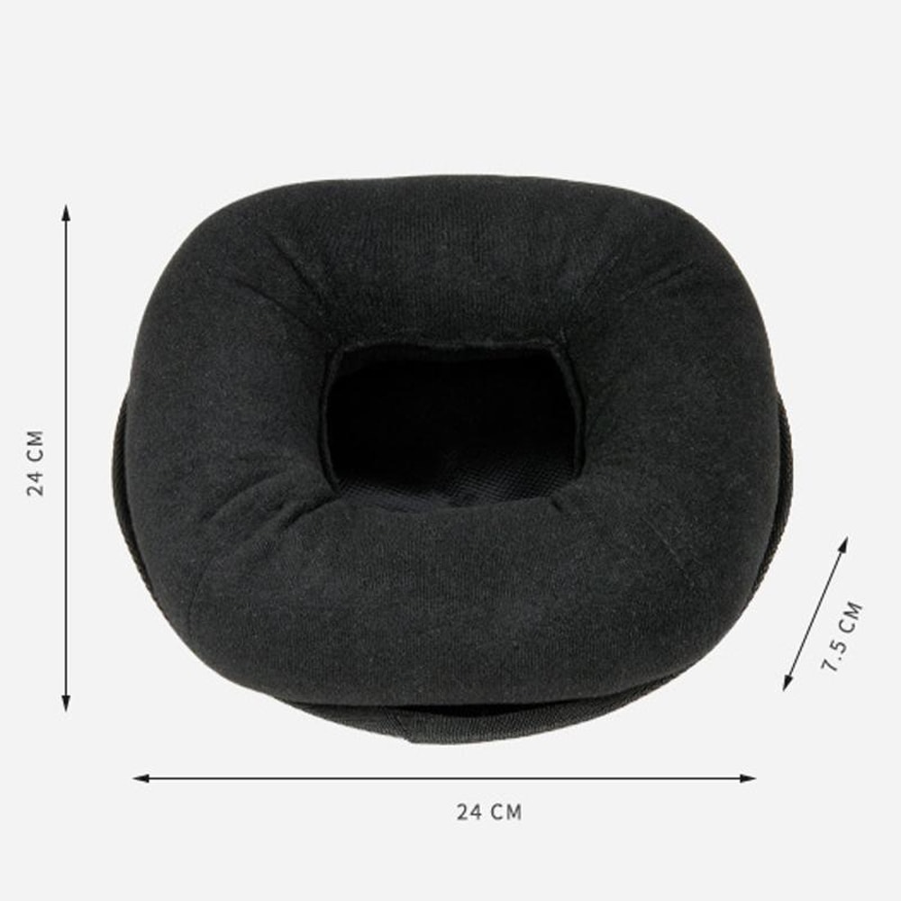Multifunctional Motorcycle Helmet Stand with Helmet Support Pads Ventilation Storage Base (Black)