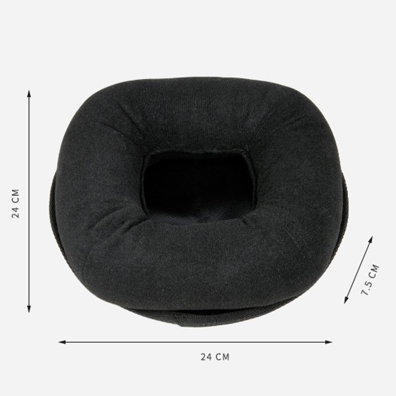 Multifunctional Motorcycle Helmet Stand with Helmet Support Pads Ventilation Storage Base (Black)