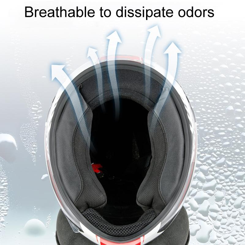 Multifunctional Motorcycle Helmet Stand with Helmet Support Pads Ventilation Storage Base (Black)