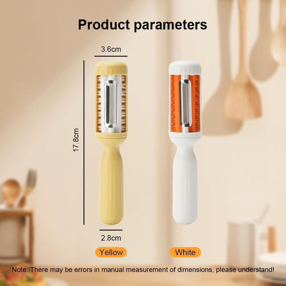 Vegetable Peeler and Cleaning Brush Kitchen Tool