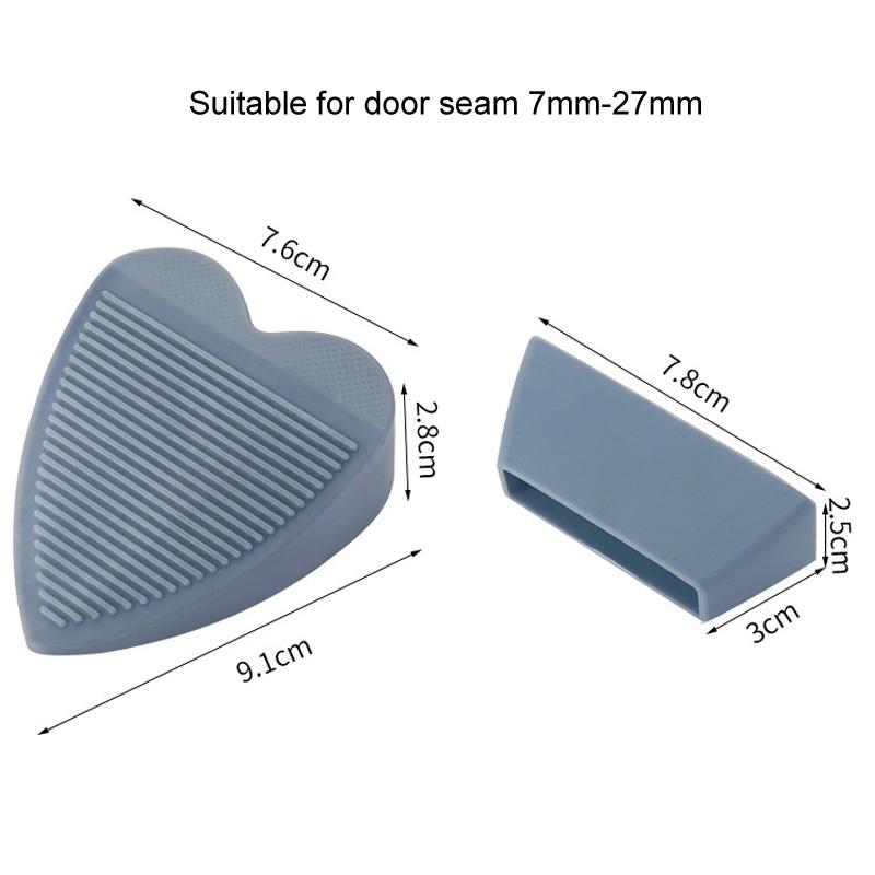 Windproof Adhesive Door Stopper Storage Box Silent Anti Collision PVC Door Holder Pink