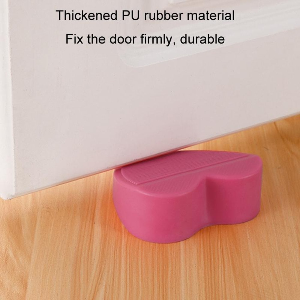 Windproof Adhesive Door Stopper Storage Box Silent Anti Collision PVC Door Holder Pink