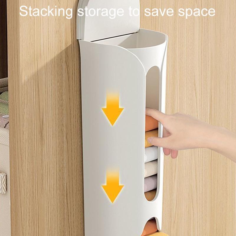 Wall Mounted Underwear Organizer & Sock Storage Box, No Drill Panty Organizer Space Saving Rack