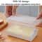 Square Butter Cutting Storage Container with Lid, Cheese & Butter Cutter Box, Portion Control Keeper