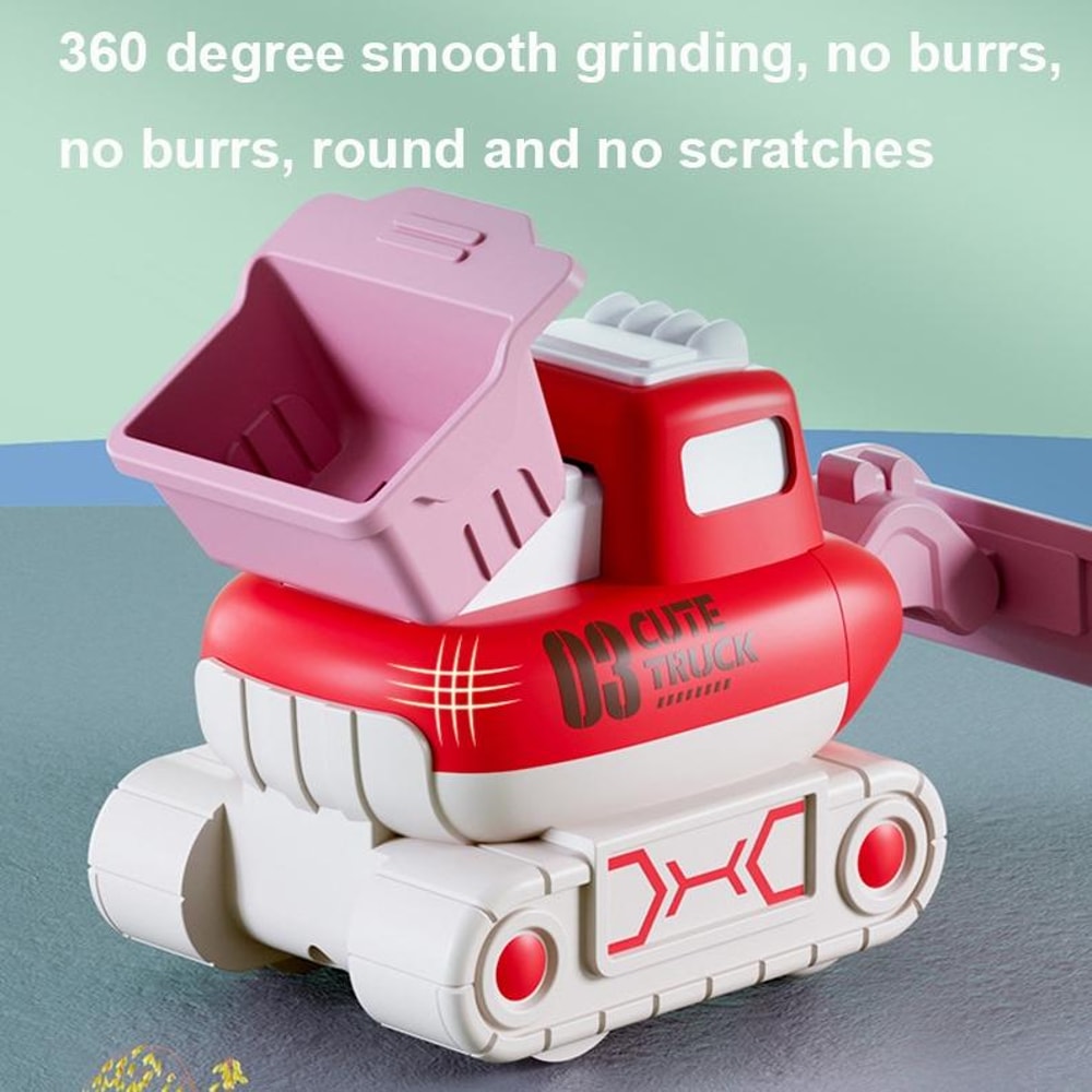 Cartoon Press and Go Inertia Toy Car Set for Kids Construction Play Vehicles
