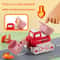 Cartoon Press and Go Inertia Toy Car Set for Kids Construction Play Vehicles