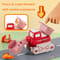 Cartoon Press and Go Inertia Toy Car Set for Kids Construction Play Vehicles