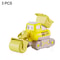 Cartoon Press and Go Inertia Toy Car Set for Kids Construction Play Vehicles