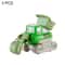 Cartoon Press and Go Inertia Toy Car Set for Kids Construction Play Vehicles