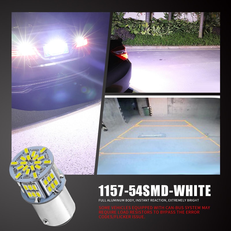 LED Brake Light Bulb White High Brightness Car Tail Light Replacement